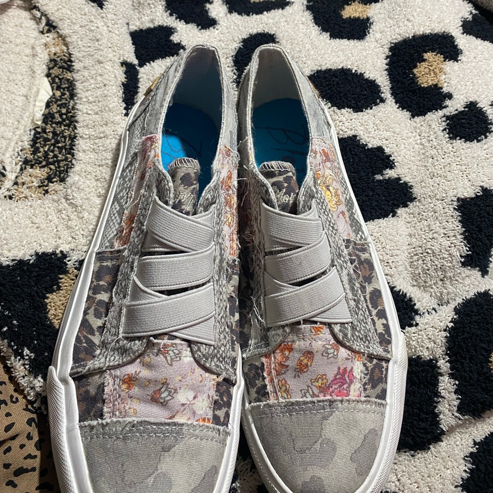 Blowfish Gray and Floral Women's Sneakers